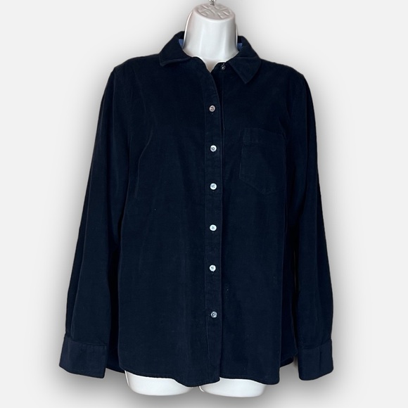 Tommy Bahama Tops - Tommy Bahama Live The Island🌴Life Black Corduroy LongSleeve Button Down